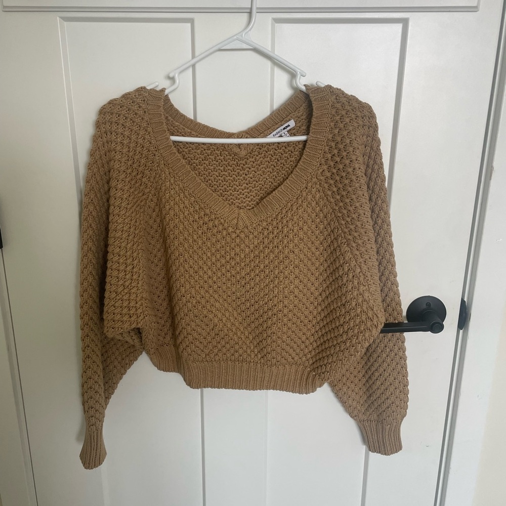 Cozy Tan Knit Sweater